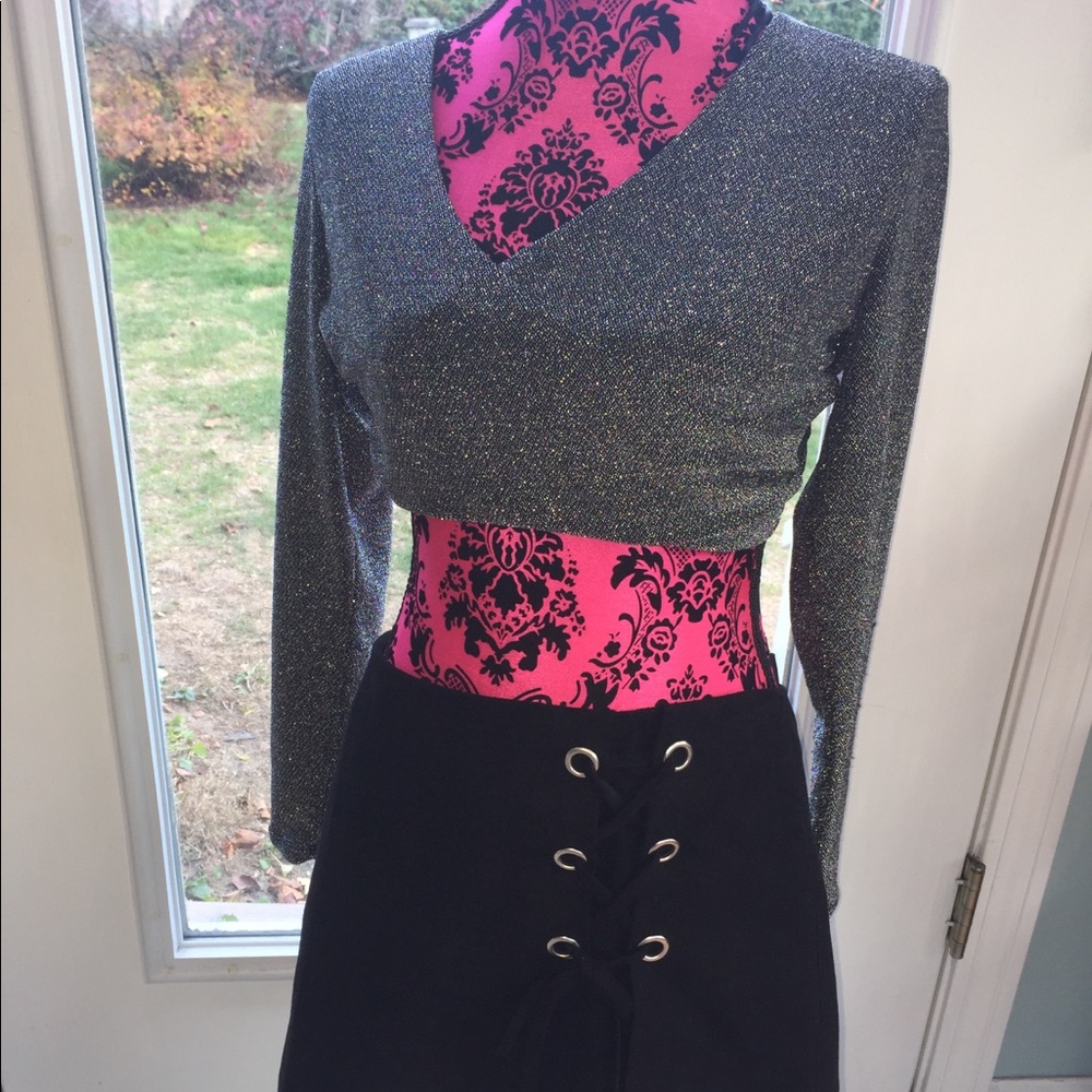 H&M Divided black glitter top (top only)